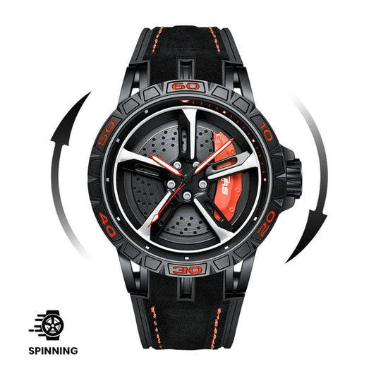 Wheel rim watches for car enthusiasts