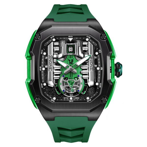 V12 Engine Phantom watch with detailed engine-inspired dial
