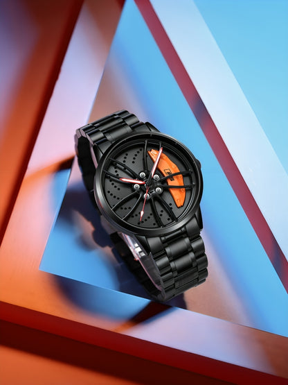 Audi RS6 Spinning rim watch - Orange