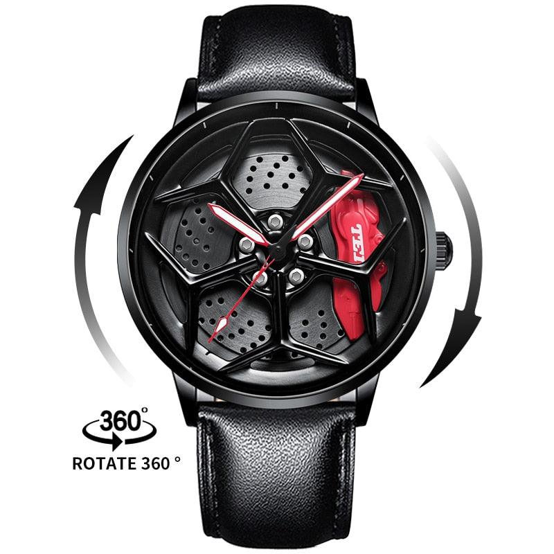 HURACAN CAR RIM WATCH WITH SPINNING DIAL